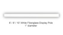White Fiberglass Display Poles
