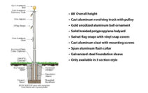 Image 80' Aluminum External Rope Flagpole